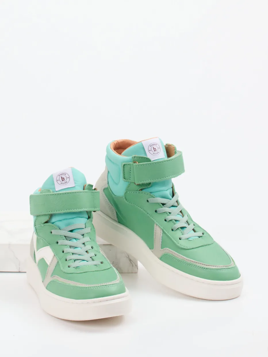 Kinder Bisgaard – High-Top Sneaker aus Kalbleder Mint