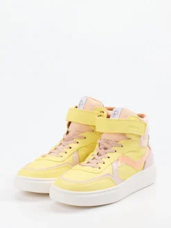 Kinder Bisgaard – High-Top-Sneaker aus Kalbleder Pastell