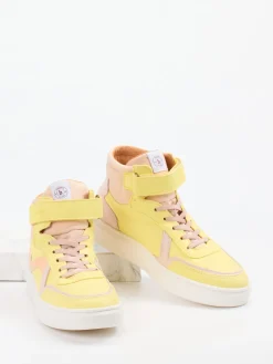Kinder Bisgaard – High-Top-Sneaker aus Kalbleder Pastell