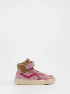 Kinder Bisgaard – High-Top-Sneaker aus Kalbleder altrosa