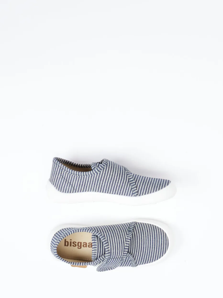 Kinder Bisgaard – Kletthausschuh aus Textil in Dunkel