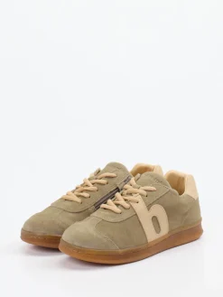 Kinder Bisgaard – Sneaker aus Veloursleder sandbeige
