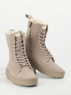 – Schnürboots aus Veloursleder taupe*Blackstone Online