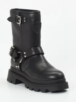 Damen Blauer – Biker Boots aus Kalbleder