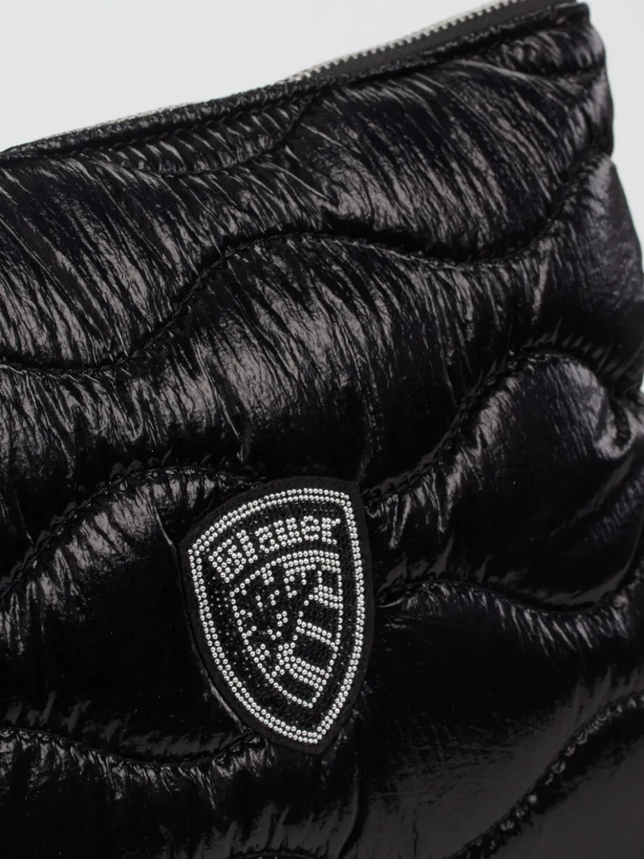 – Clutch aus Textil in glänzend*Blauer Clearance