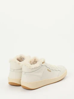 – Mid-Top Sneaker aus Kalbleder creme*Blauer Outlet