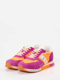 Damen Blauer – Retro-Sneaker aus Veloursleder Orange