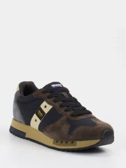 Herren Blauer – Retro-Sneaker aus Velour und Textil