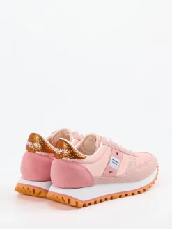 – Retro-Sneaker aus Veloursleder in*Blauer Outlet