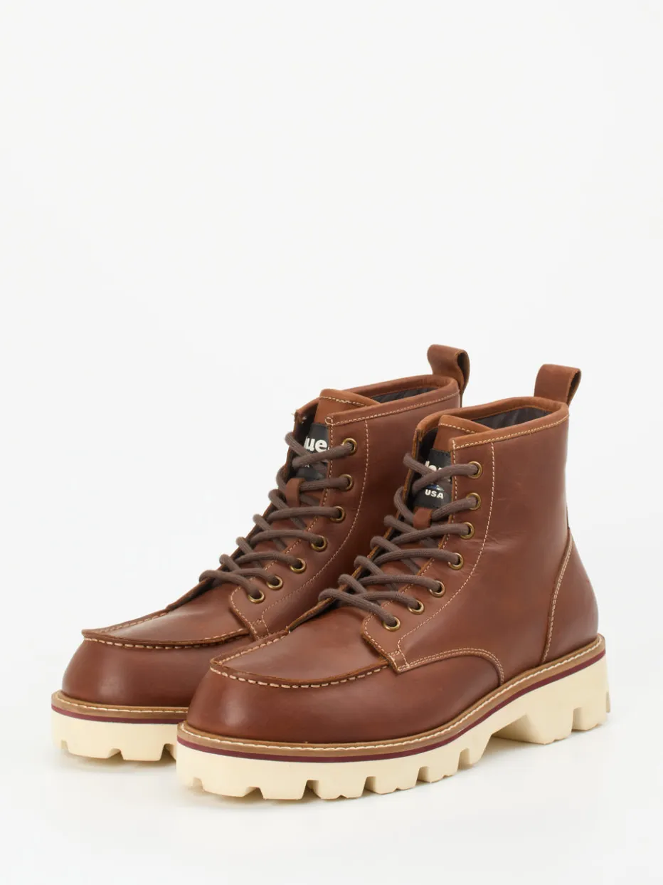 – Schnürboots aus Kalbleder mittel*Blauer Clearance