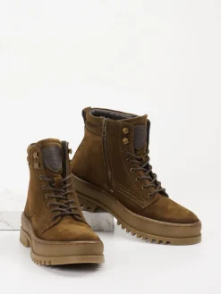 – Schnürboots aus Veloursleder mittel*Blauer Online