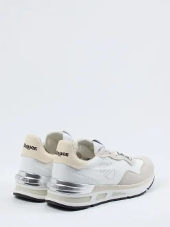 Damen Blauer – Sneaker aus Kalbleder und Nylon Offwhite