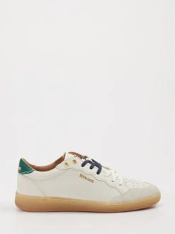 – Sneaker aus Leder in Creme*Blauer