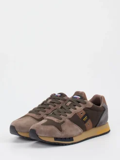 – Sneaker aus Veloursleder und Textil in Taupe*Blauer Discount