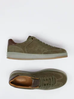 – Sneaker aus Veloursleder Olivgrün*Blauer Online