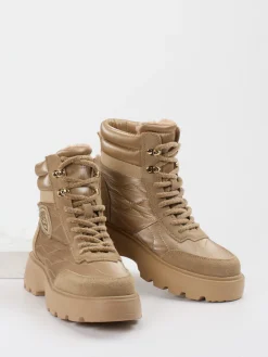 – Stiefelette aus Nylon und Veloursleder*Blauer Outlet