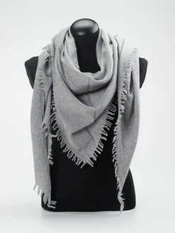 – Dreieckstuch aus Wolle-Kaschmir-Mix hell*Blui Hot