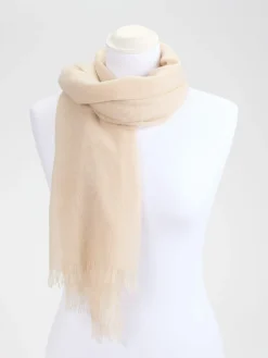 – Fransenschal aus Kaschmir in Creme*Blui Sale