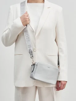 Damen Boss – Crossbody Bag aus Kalbleder in Hell