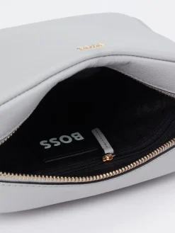 Damen Boss – Crossbody Bag aus Kalbleder in Hell