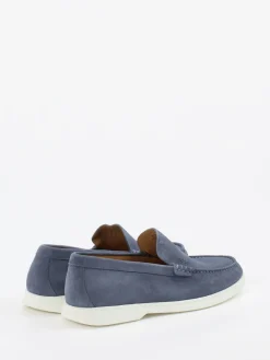 Herren Boss – Loafer aus Veloursleder in Tauben