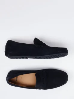 – Loafer aus Veloursleder Dunkel*Boss Clearance