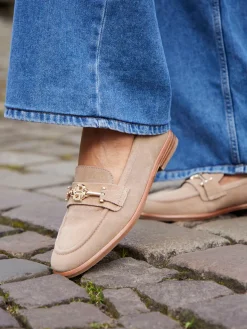 Damen Boss – Loafer aus Veloursleder in