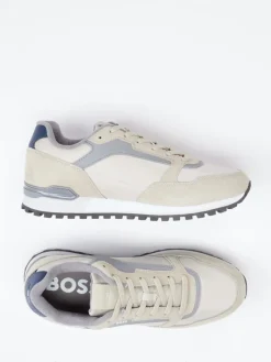 Herren Boss – Retro-Sneaker aus Veloursleder und Mesh