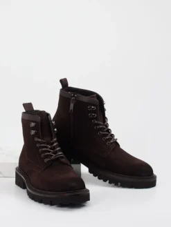 – Schnürboots aus Veloursleder dunkel*Boss Discount