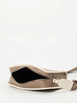 Damen Boss – Schultertasche aus Kalbleder in Taupe