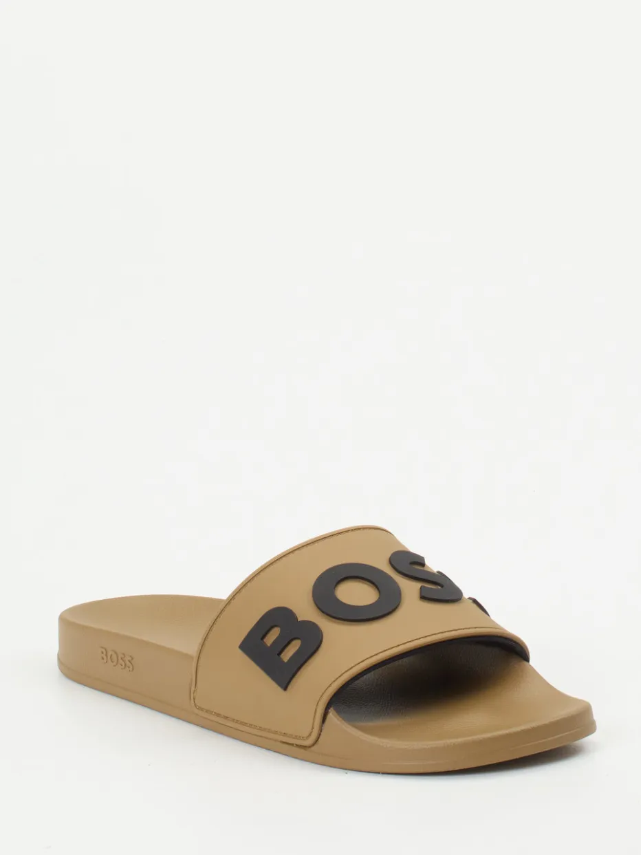 Herren Boss – Slides aus Synthetik in Sand