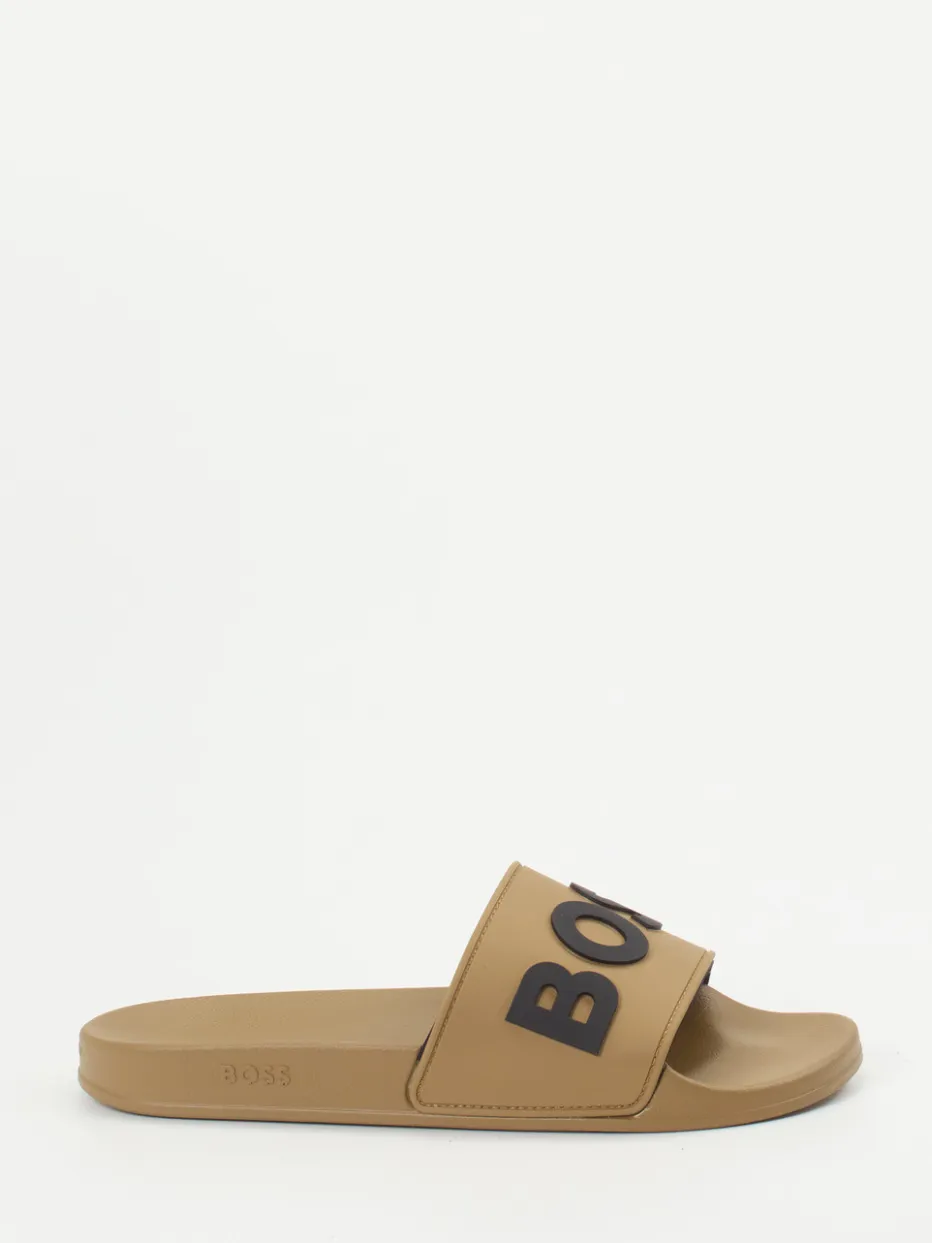 Herren Boss – Slides aus Synthetik in Sand