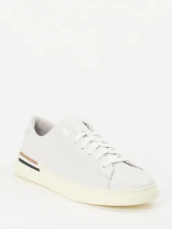 Herren Boss – Sneaker aus Glattleder in Hellgrau