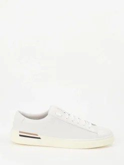 Herren Boss – Sneaker aus Glattleder in Hellgrau