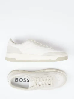 – Sneaker aus Leder in Beige*Boss Clearance