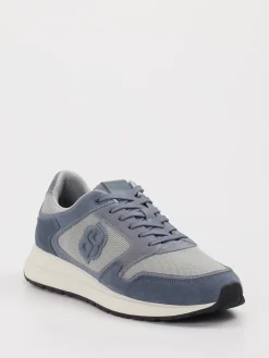 – Sneaker aus Mesh und Veloursleder stahl*Boss Hot