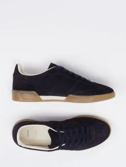 – Sneaker aus Veloursleder Dunkel*Boss New