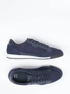 Herren Boss – Sneaker aus Veloursleder und Textil