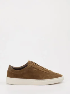 Herren Boss – Sneaker aus Veloursleder cognac