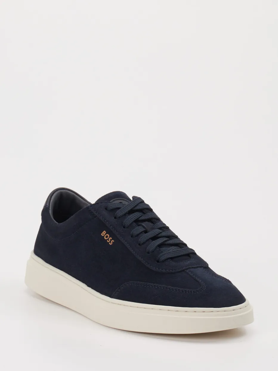 Herren Boss – Sneaker aus Veloursleder Dunkel