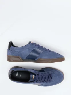 – Sneaker aus Veloursleder Dunkel*Boss New