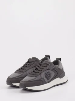 Damen Boss – Sneaker aus Velour/Textil Anthrazit