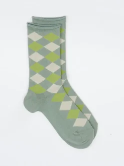 Damen Burlington – Crew-Socken aus Baumwolle mit Argyle