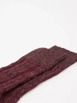 – Freizeitsocken aus Wolle bordeaux meliert*Burlington Discount