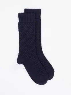 Damen Burlington – Stricksocken aus Wolle in Dunkel