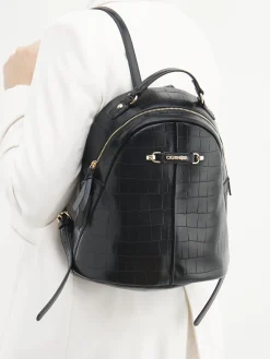 Damen CAFèNOIR – Mini-Rucksack aus Synthetik mit Kroko-Prägung