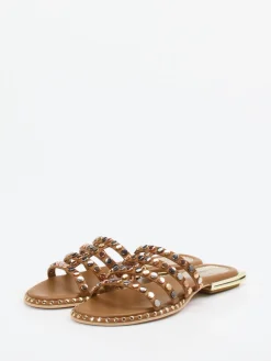 – Pantolette aus Kalbleder cognac*CAFèNOIR