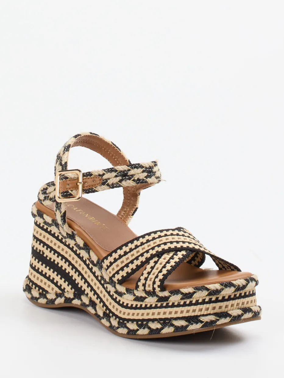 – Plateau-Sandale aus geflochtenem Textil*CAFèNOIR Sale