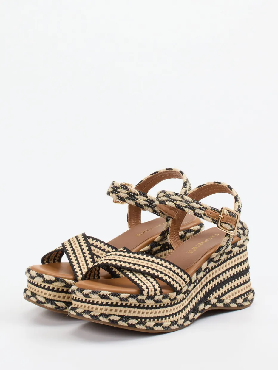 – Plateau-Sandale aus geflochtenem Textil*CAFèNOIR Sale