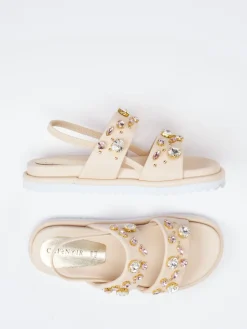 Damen CAFèNOIR – Sandalen aus Kalbleder mit Strass